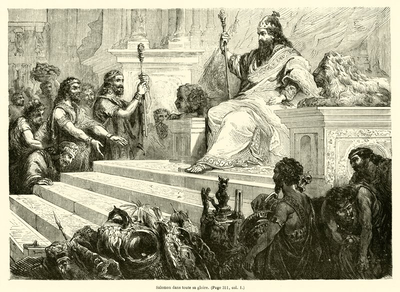 Salomão em toda a sua glória (gravura) de French School