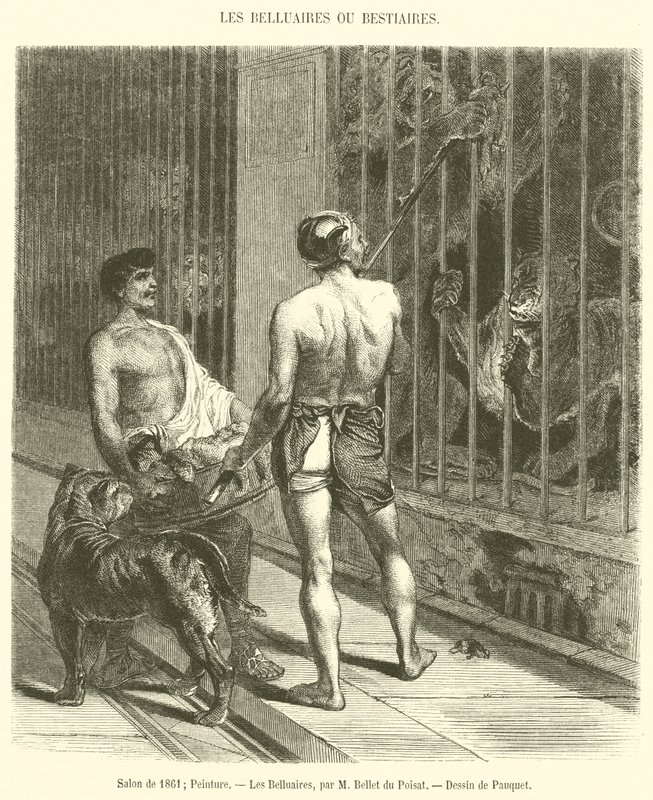 Salão de 1861, Pintura, Os Beluários (gravura) de French School