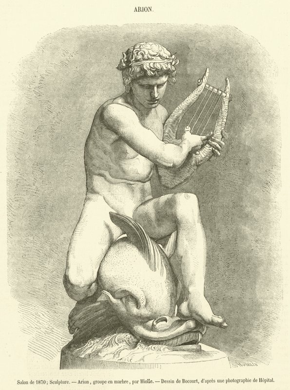 Salão de 1870, Escultura, Arion, grupo mármore (gravura) de French School