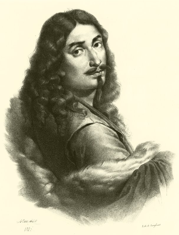 Salvator Rosa, retrato (gravura) de French School