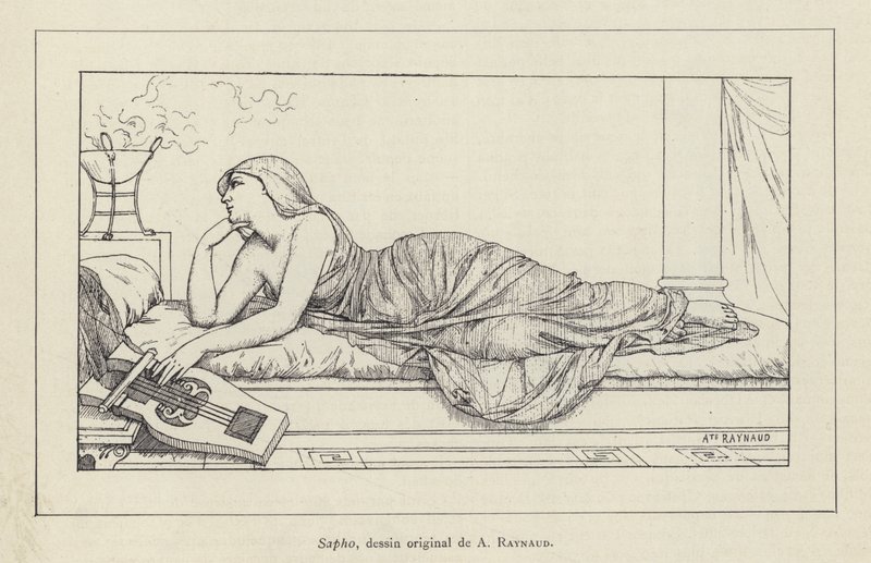 Sappho (litho) de French School