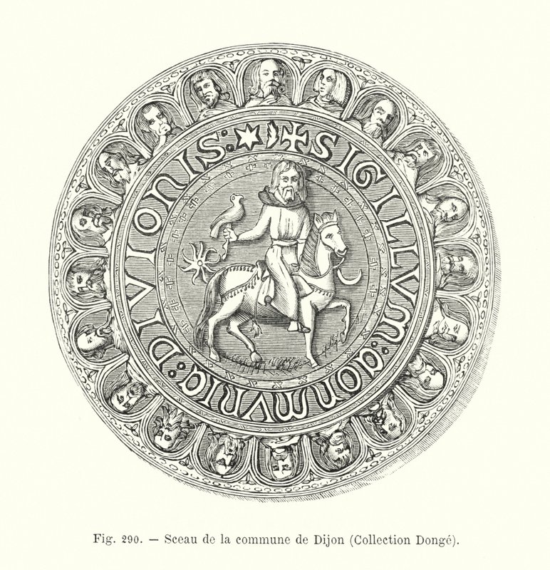 Selo da comuna de Dijon, Colecção Donge (gravura) de French School