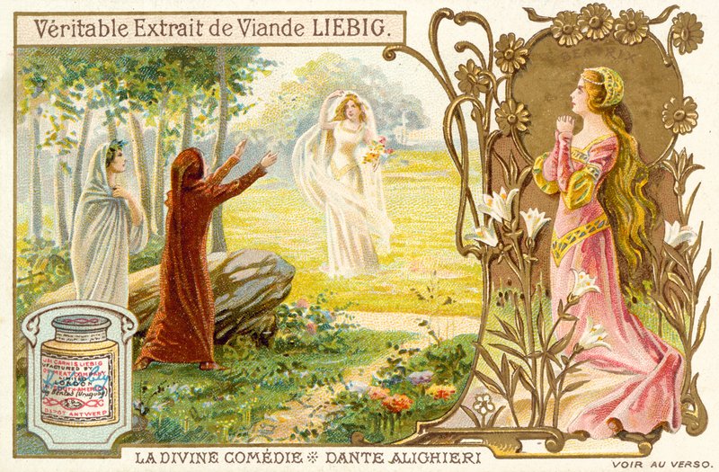 Cena da Divina Comédia, de Dante Alighieri (chromolitho) de French School