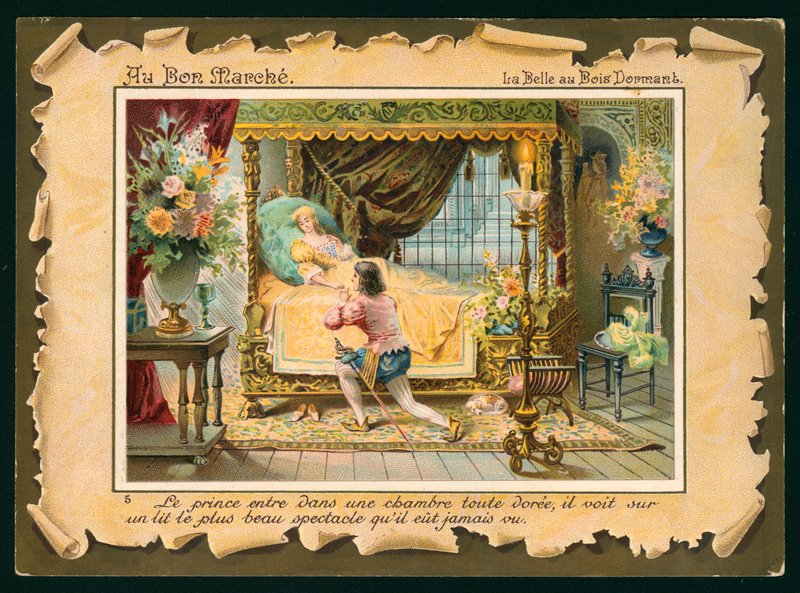 Cena da Bela Adormecida (cromolitografia) de French School