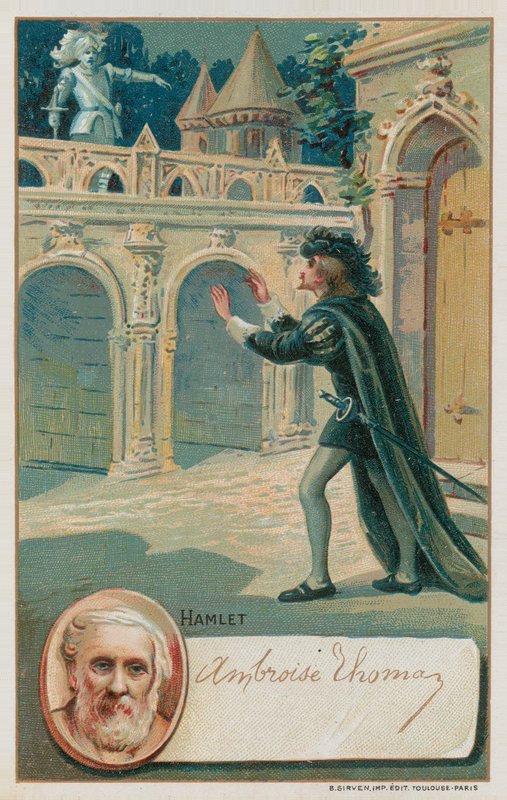 Cena da ópera hamlet de French School