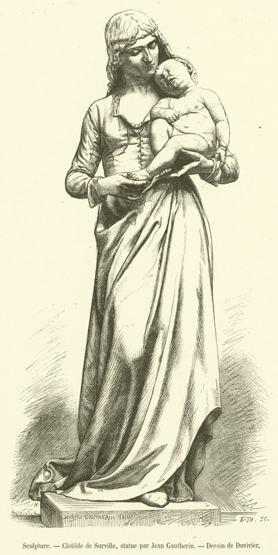 Escultura, Clotilde de Surville (gravura) de French School