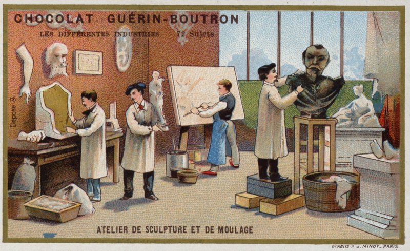 Oficina de escultura e moldagem (chromolitho) de French School
