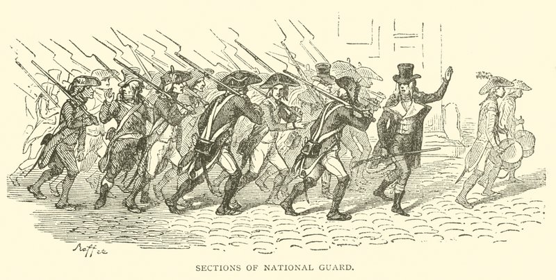 Seções da Guarda Nacional (gravura) de French School