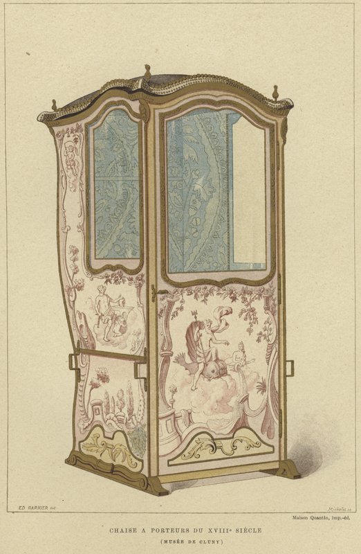 Cadeira Sedan, do século XVIII de French School