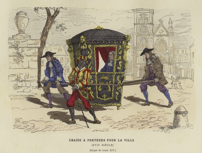 Cadeira de sedan para uso na cidade, reinado de Luís XIV da França, século 17 de French School