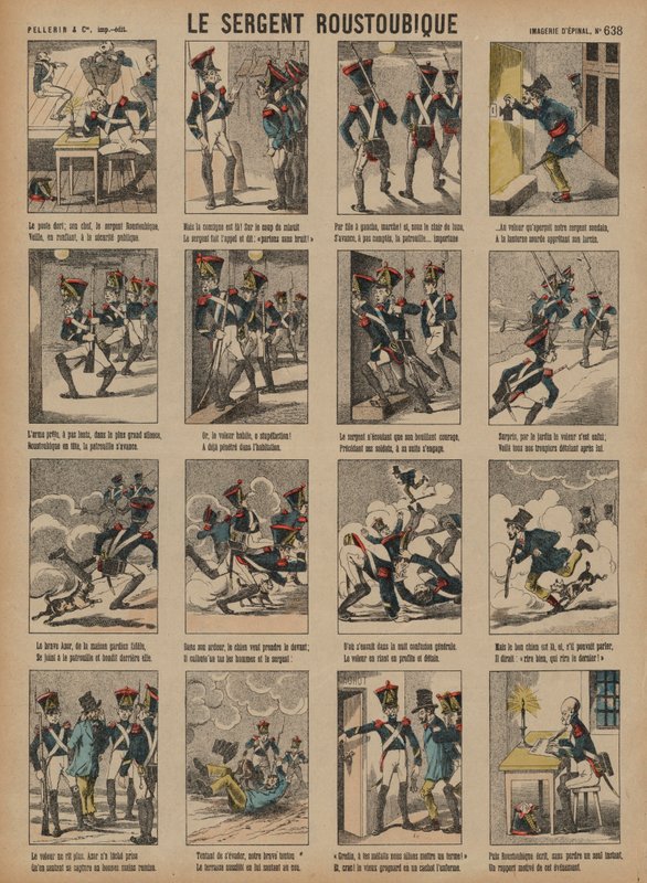 Sargento Roustoubique (gravura colorida) de French School