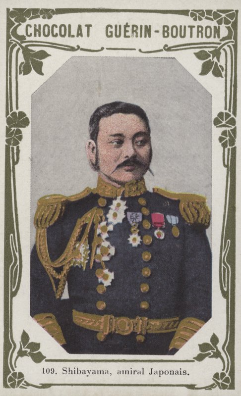 Shibayama, almirante japonês (foto colorida) de French School