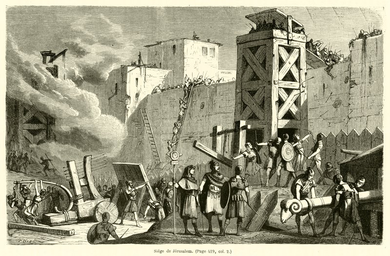 Cerco de Jerusalém (gravura) de French School