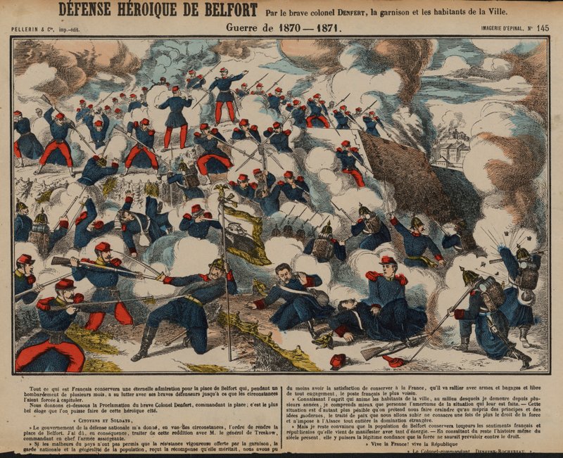 Cerco de Belfort, Guerra Franco-Prussiana, novembro de 1870 - fevereiro de 1871 de French School