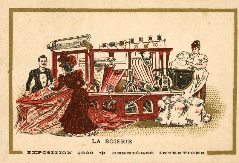 Fabrico de seda (chromolitho) de French School