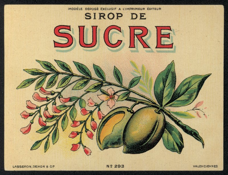 Xarope de açúcar, anúncio (chromolitho) de French School