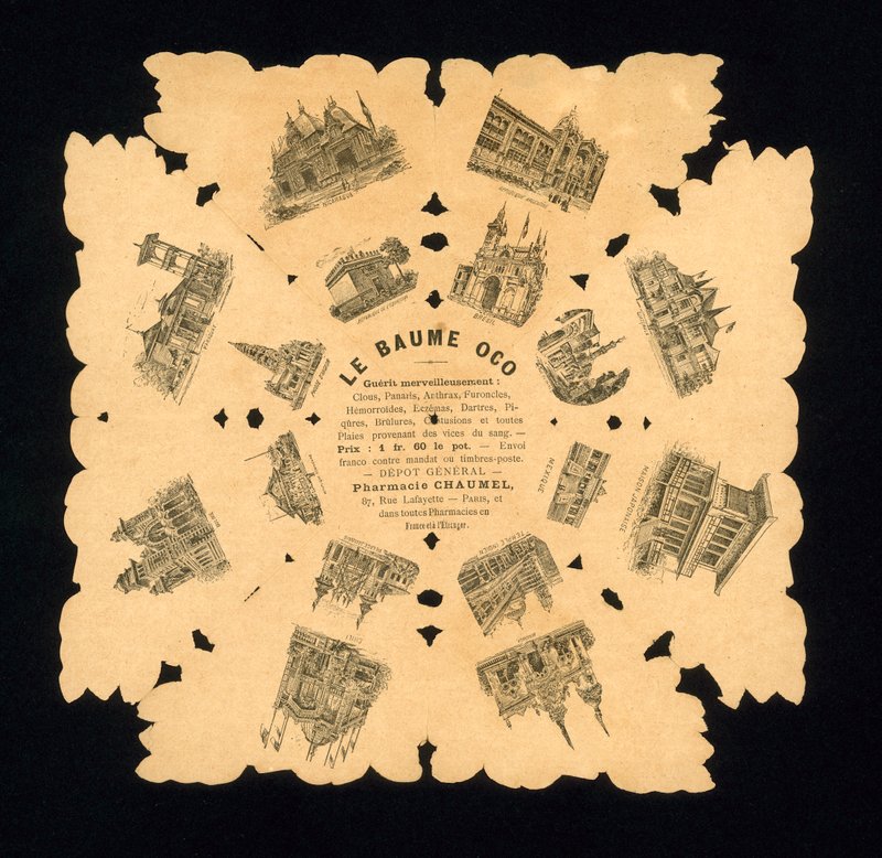 Lembrança da Exposição Universelle 1889, Paris, França (litho) de French School
