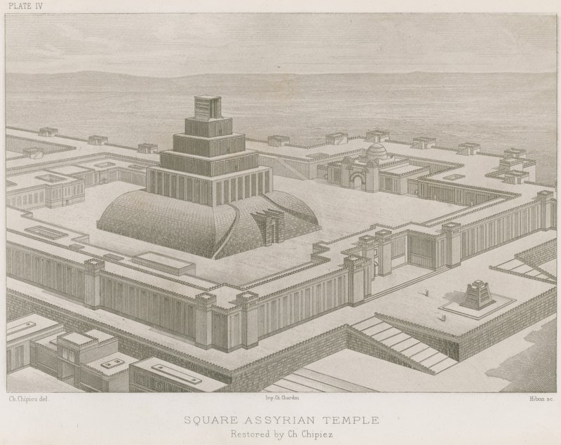 Templo Assírio Quadrado de French School
