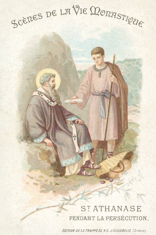 São Anathasio durante a perseguição dos cristãos (chromolitho) de French School