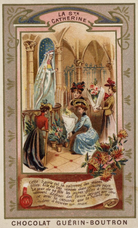 O dia de Santa Catarina (chromolitho) de French School