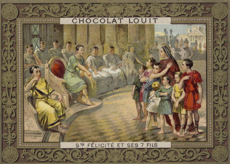 São Felicitas de Roma e seus sete filhos de French School