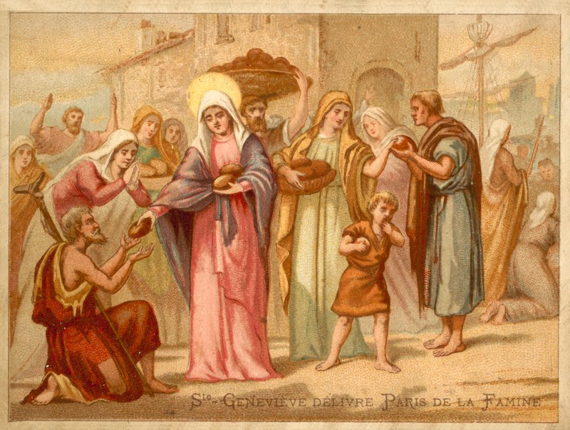 St Genevieve salvando Paris da fome, 465 de French School