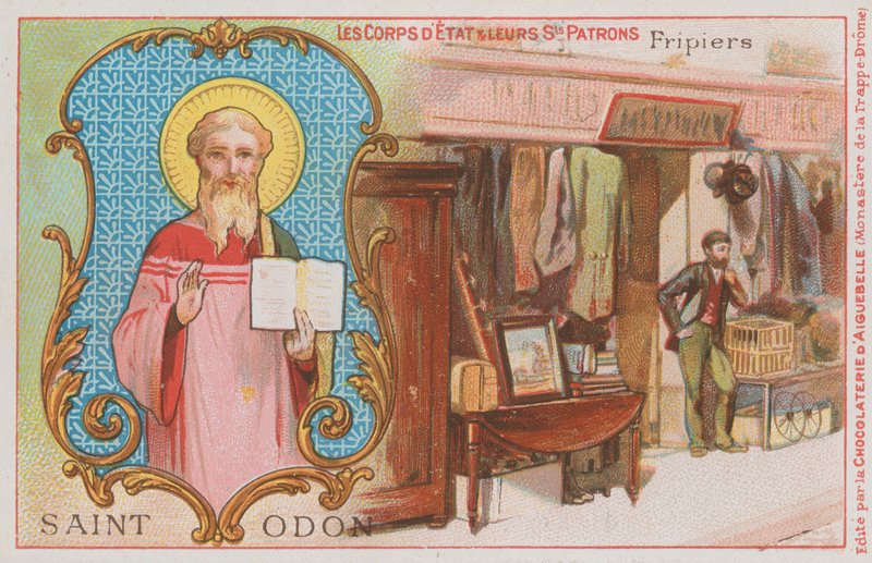 St Odo e vendedor de clothers de segunda mão de French School