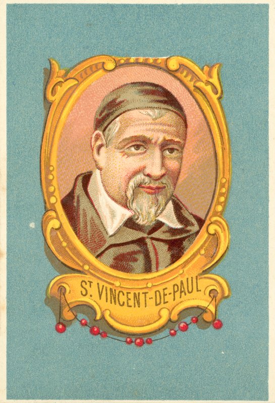São Vicente de Paulo (cor litho) de French School