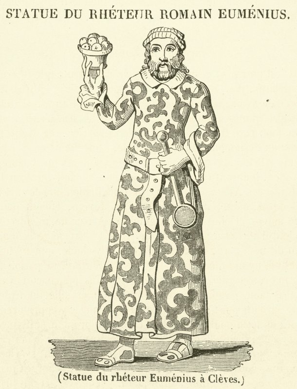 Estátua do reitor Euménio a Cleves (gravura) de French School