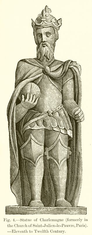 Estátua de charlemagne de French School