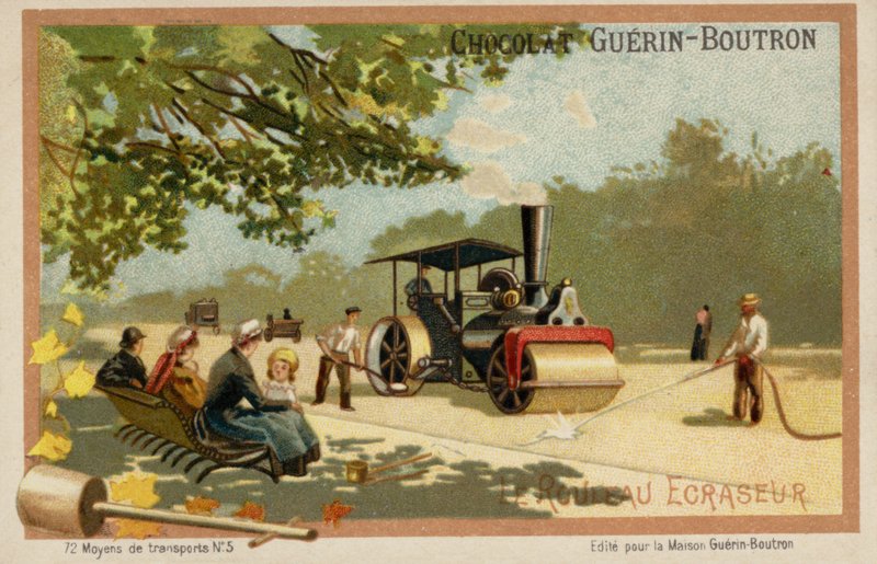 Steamroller (chromolitho) de French School