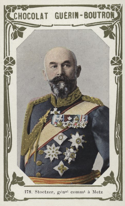 Stoetzer, comandante geral de um Metz (foto colorida) de French School