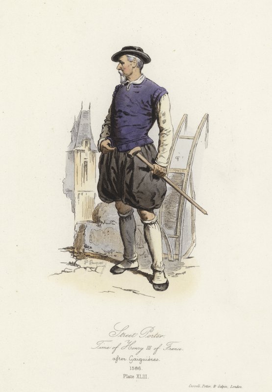 Porteiro de rua da época de Henrique III da França de French School
