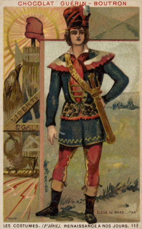Aluno da escola militar École de Mars, 1794 de French School