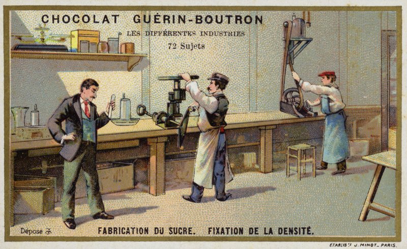 Fabrico de açúcar. Fixação da densidade (chromolitho) de French School