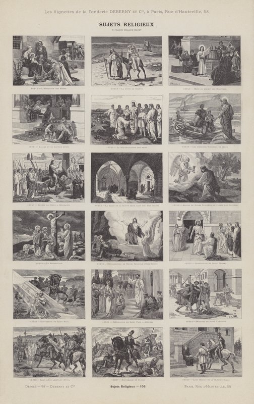 Tópicos religiosos (gravura) de French School