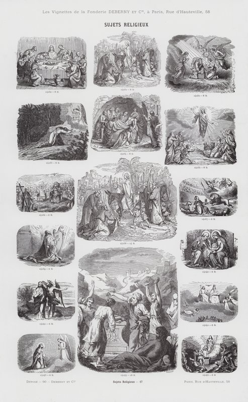 Tópicos religiosos (gravura) de French School