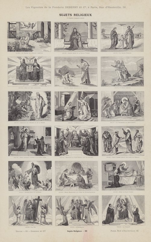 Tópicos religiosos (gravura) de French School