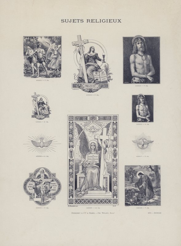Tópicos religiosos (gravura) de French School