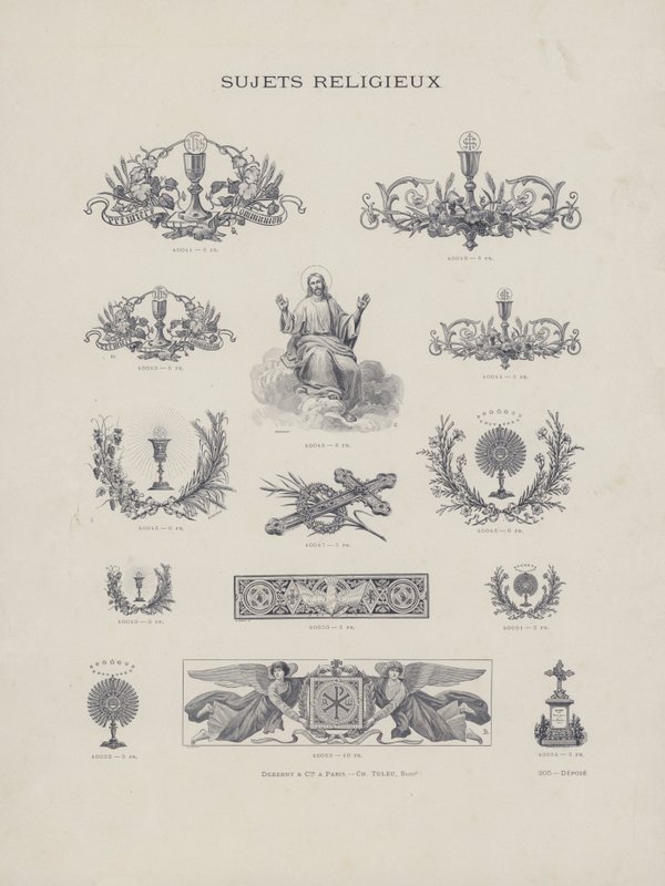 Tópicos religiosos (gravura) de French School