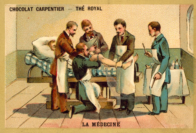 Cirurgia (chromolitho) de French School