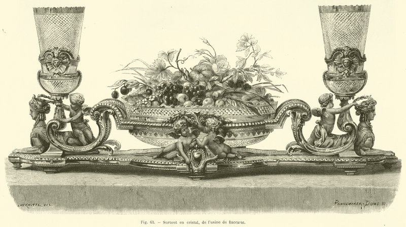 Principalmente cristal, da fábrica Baccarat (gravura) de French School