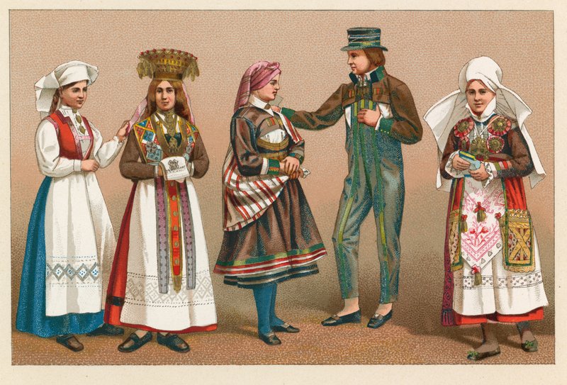 Traje da Suécia e Noruega de French School