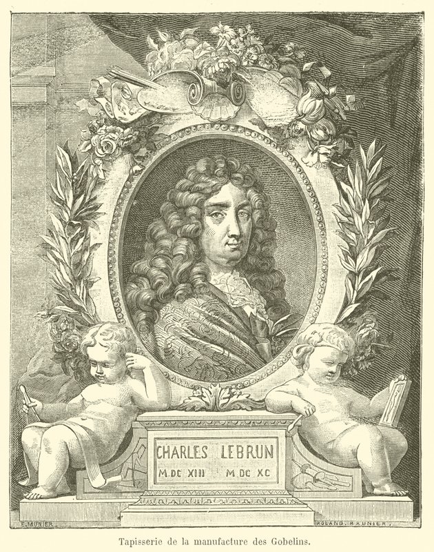 Tapeçaria da fábrica de Gobelins (gravura) de French School