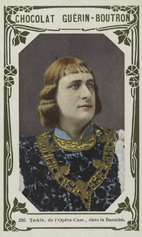 Taskin, da Opera-Comique, em La Basoche (foto colorida) de French School