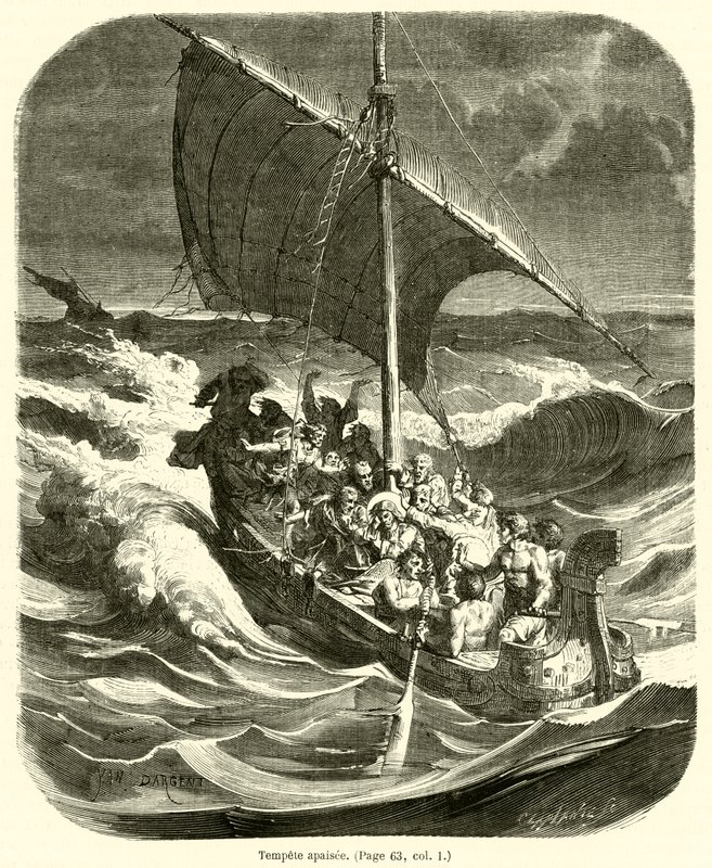 Tempete apaisee (gravura) de French School