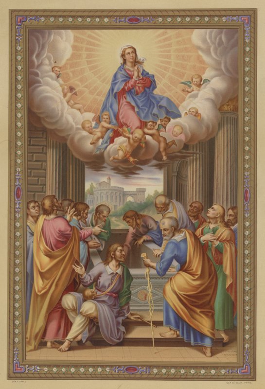 A Assunção de Maria (cromolitografia) de French School