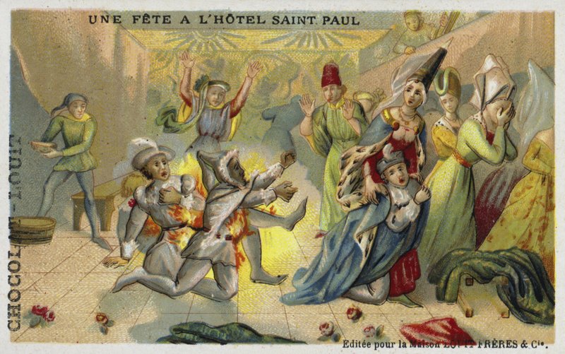 O Bal des Ardents, Hotel Saint Pol, Paris, 1393 de French School