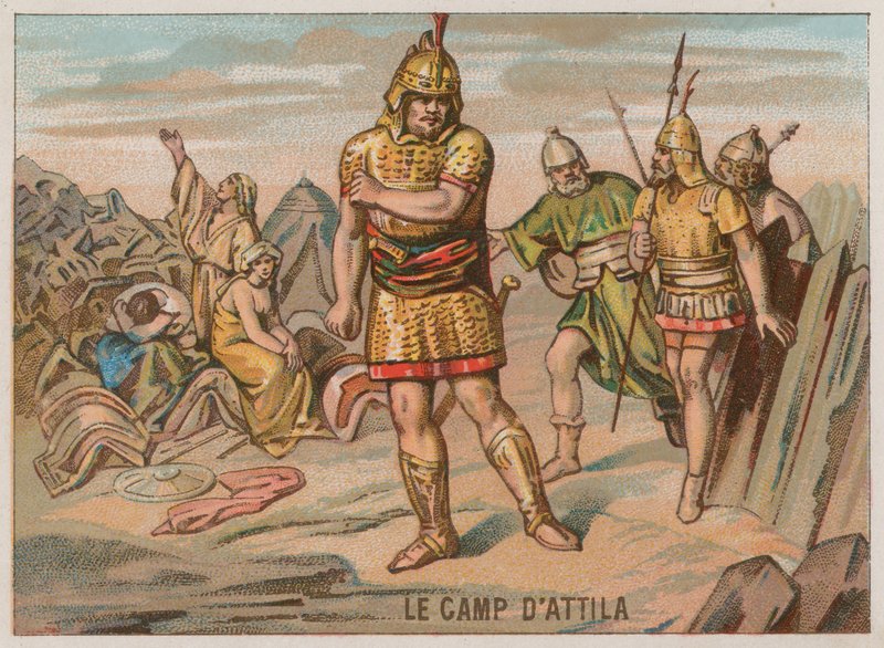 O Acampamento de Átila, o Huno de French School
