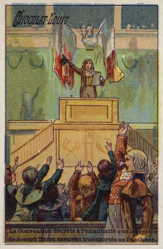 A Convenção decretou unanimemente que os restos mortais de José Barra sejam levados ao Panteão, 1793 de French School
